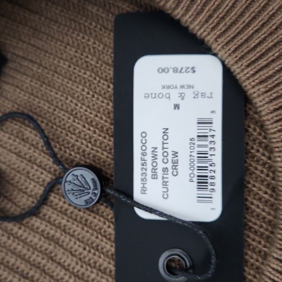 NWT Rag & Bone Curtis Cotton Crewneck Sweater. Size M - Picture 8 of 8